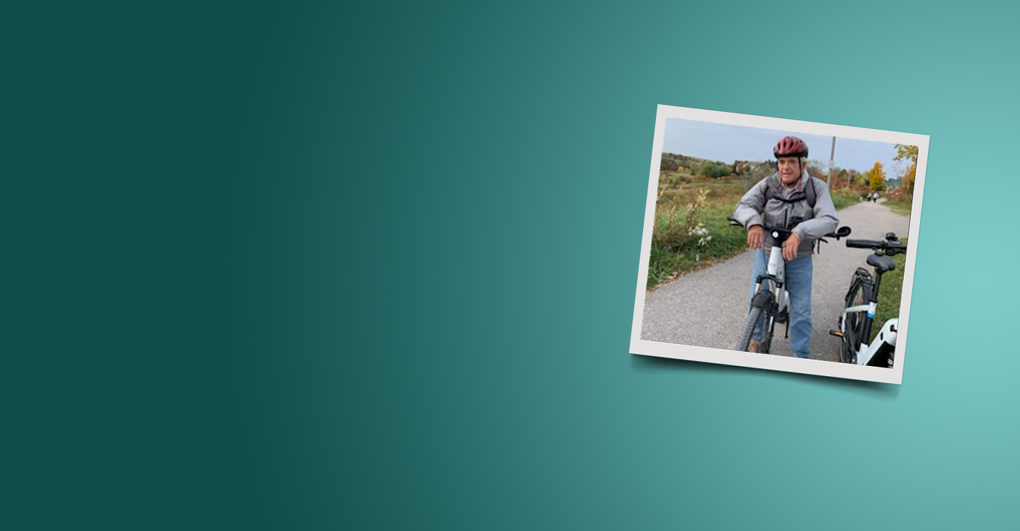 Photo of man on bicycle