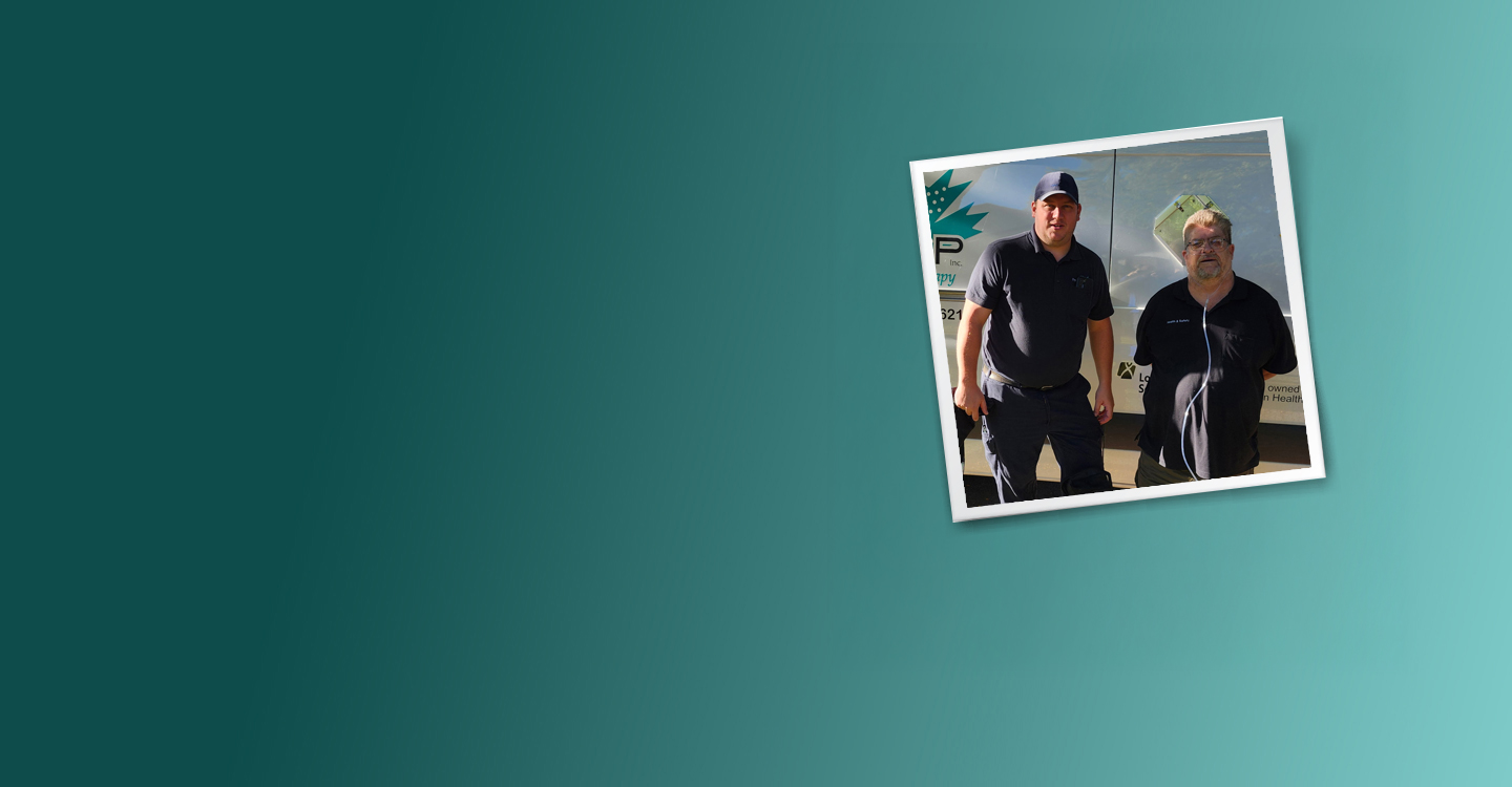 Photo of Michael and the ProResp delivery person