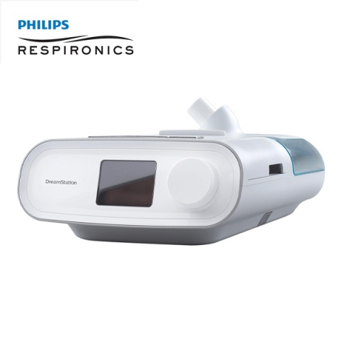 A DreamStation Auto CPAP machine used to monitor patients during the night